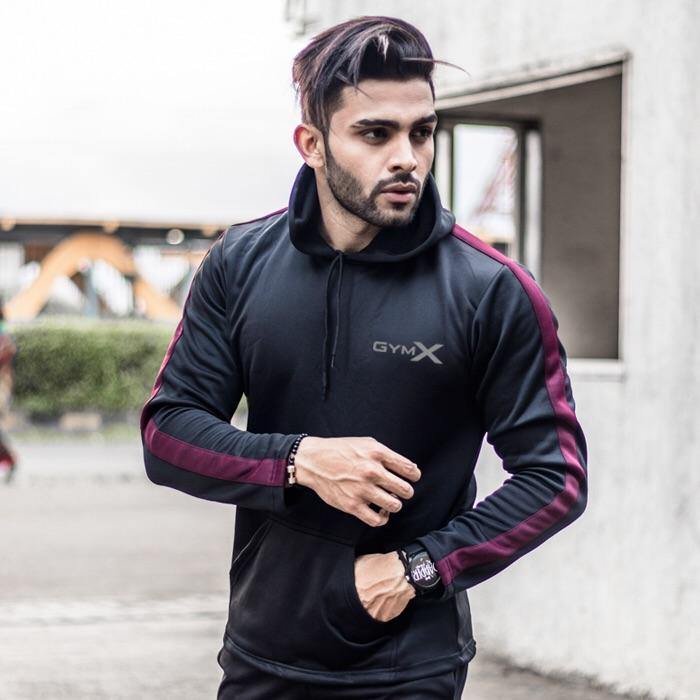 Desire Black With Maroon Black Panel Pullover- Sale - GymX