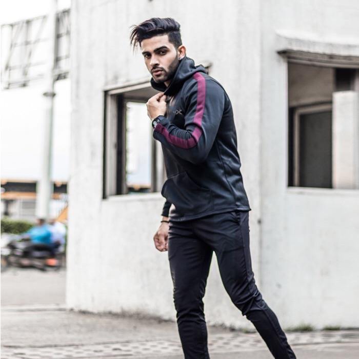 Desire Black With Maroon Black Panel Pullover- Sale - GymX