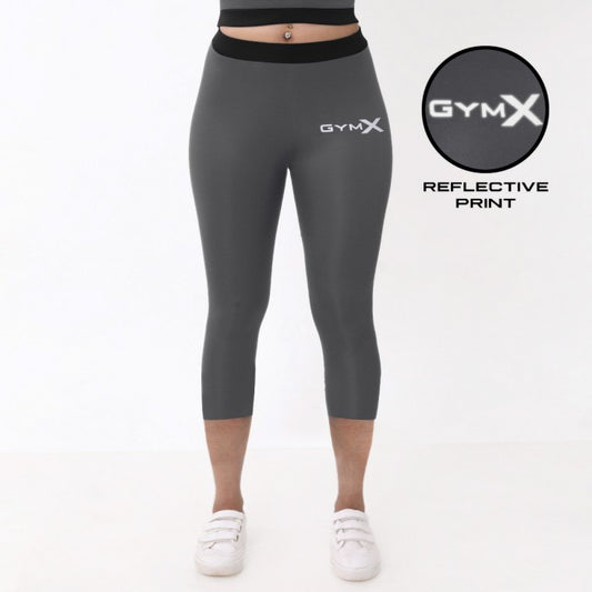Lava Grey 3/4th Leggings: GymX Essential- Sale