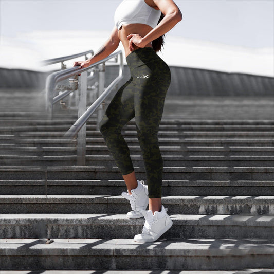Military Green Camo Leggings - Sale