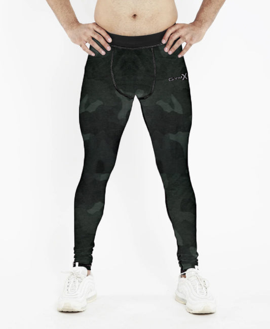 GymX Military Green Compression Bottoms - Sale