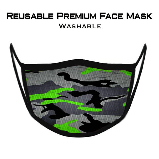 Neon Camo Premium Face Mask (Reusable) - GymX