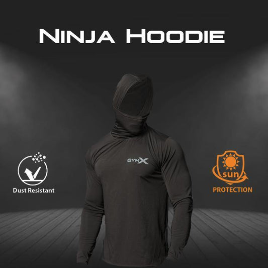 Ninja Hoodie with Face Mask (4 way stretch)- Sale - GymX