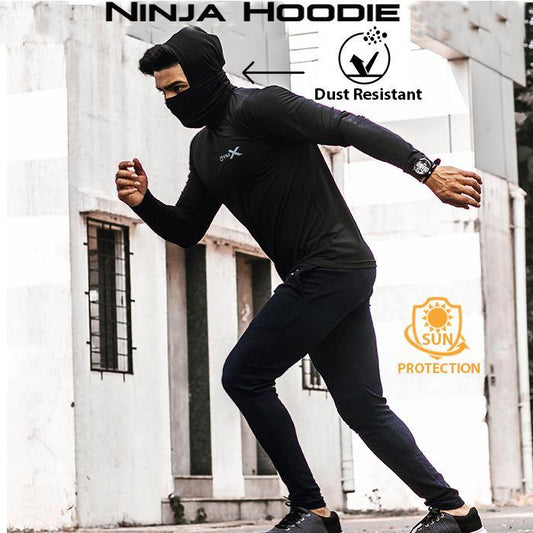 Ninja Hoodie with Face Mask (4 way stretch)- Sale - GymX