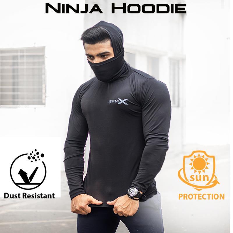 Ninja Hoodie with Face Mask (4 way stretch)- Sale - GymX