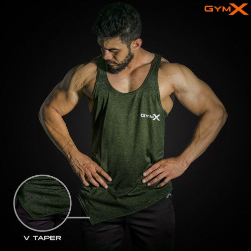 Phantom Military Green Stringer- V Taper Edition (Flex Dry Fit) - GymX