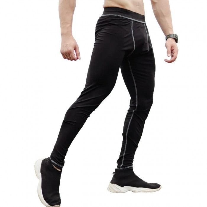 Combo Offer-Oxford Blue+ Onyx Black Compression Bottoms - GymX