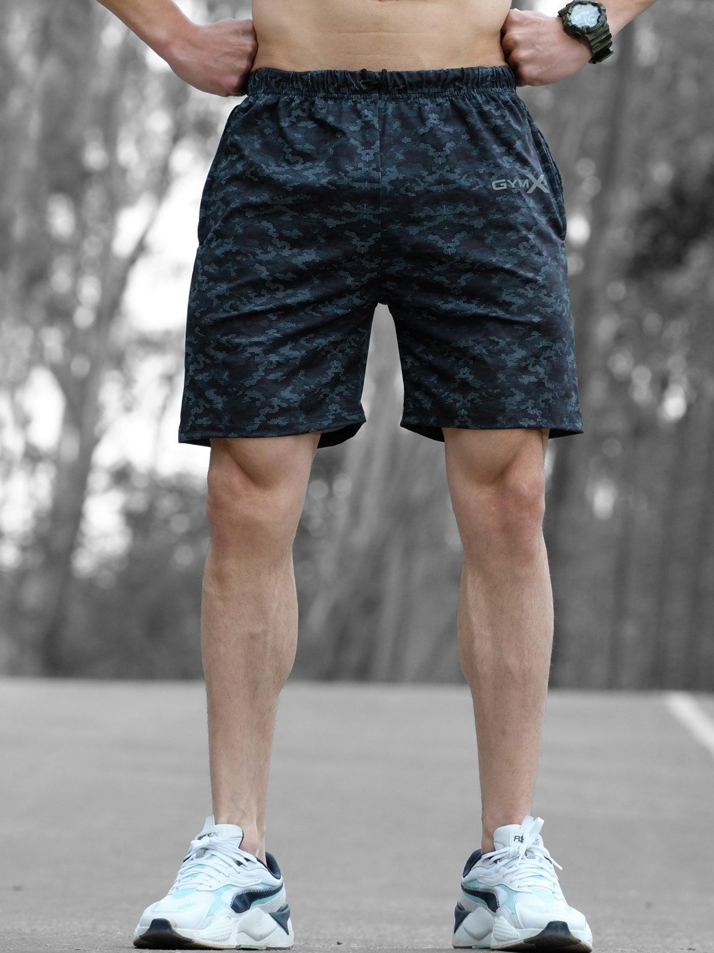 Freeze Blue Camo GymX Shorts - Sale - GymX