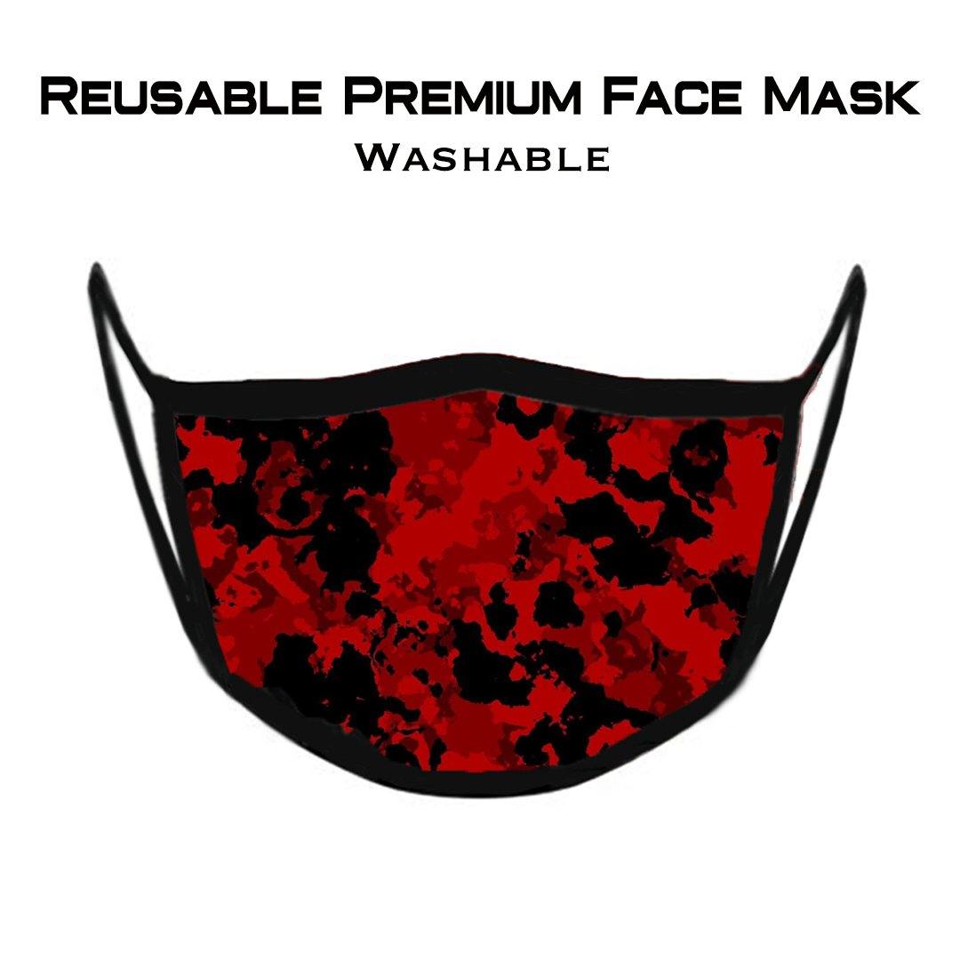 Fire Red Camo Premium Face Mask (Reusable) - GymX