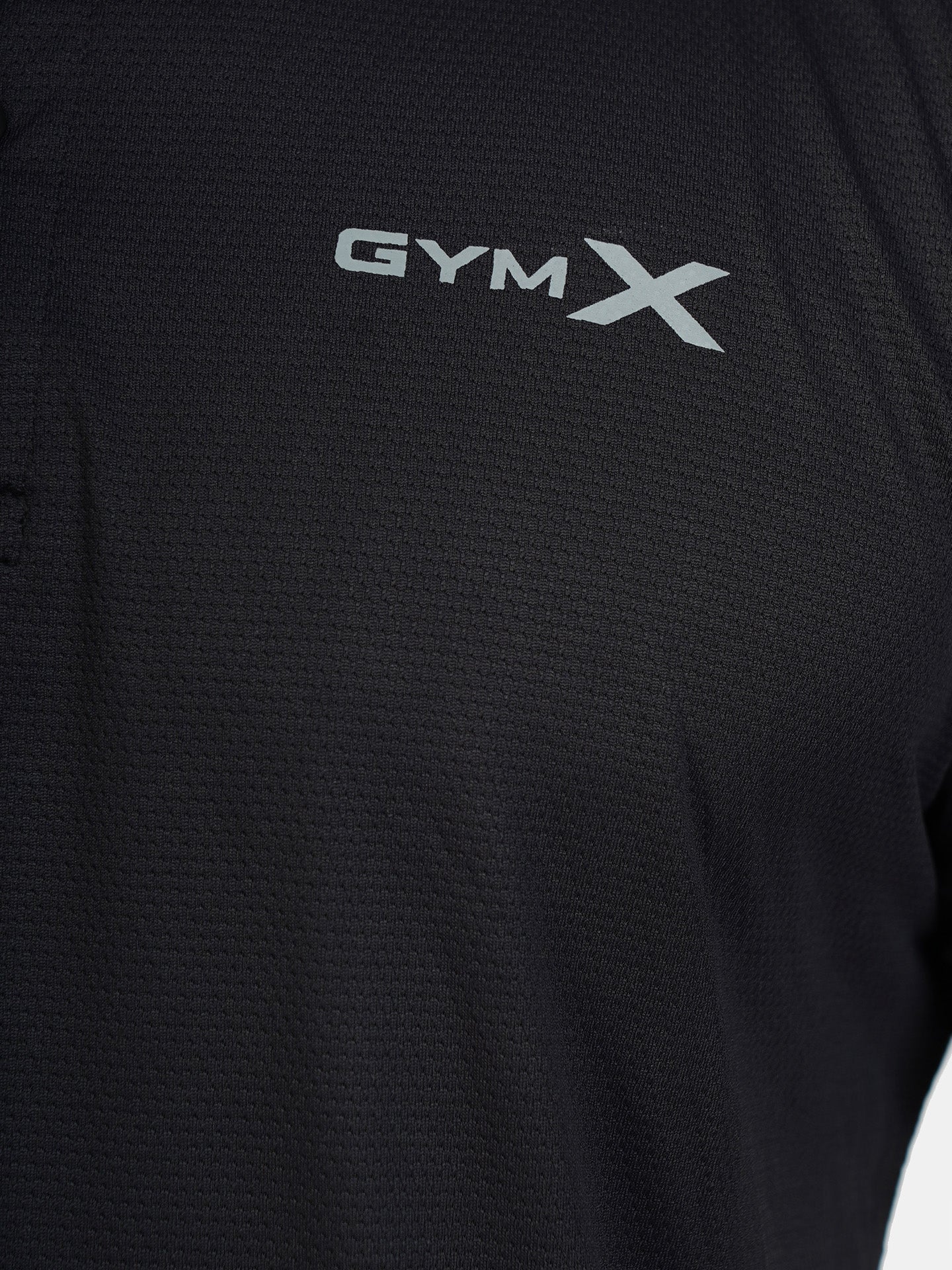 GymX Polo Tech Tee: Wicked Black