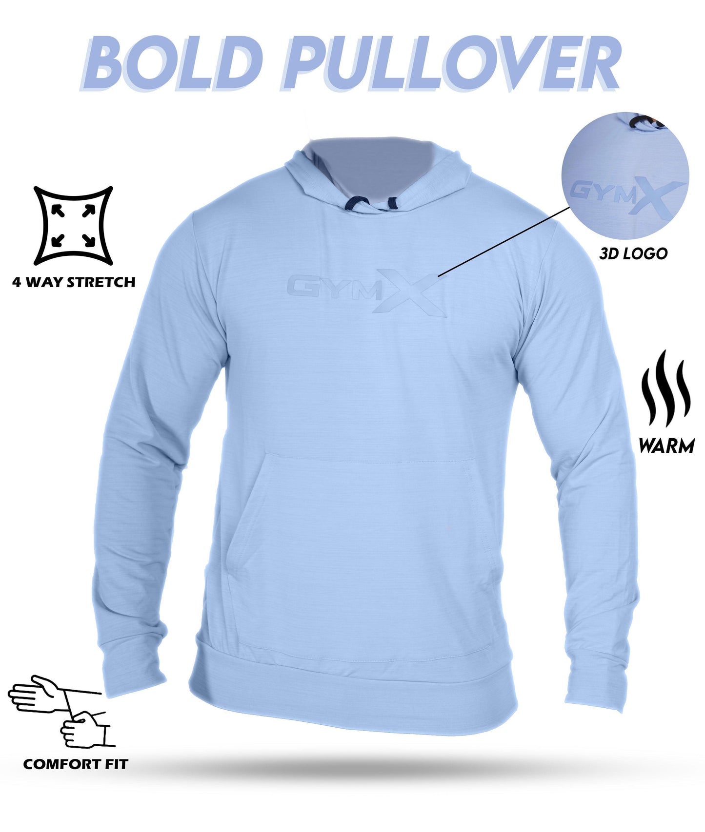 Heavenly Blue GymX Bold Pullover