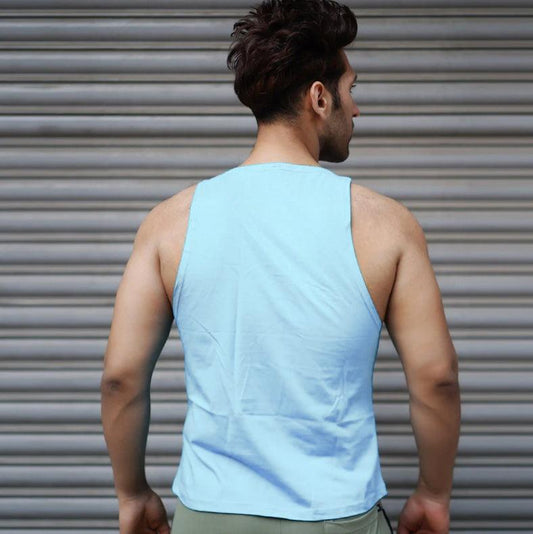 GymX Sky Blue Plain Tank - Sale - GymX