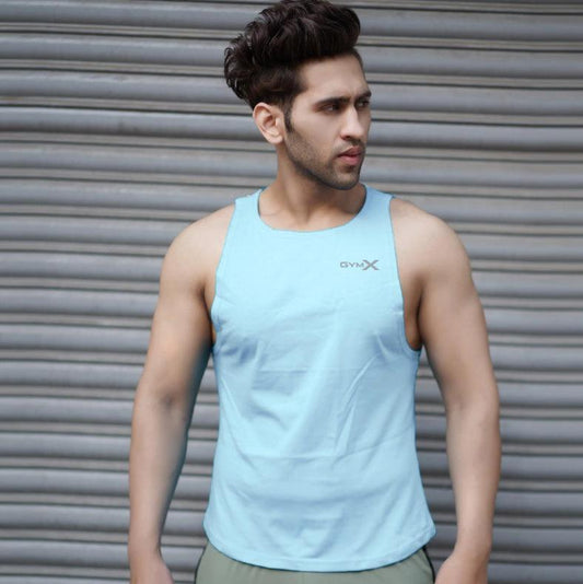 GymX Sky Blue Plain Tank - Sale - GymX