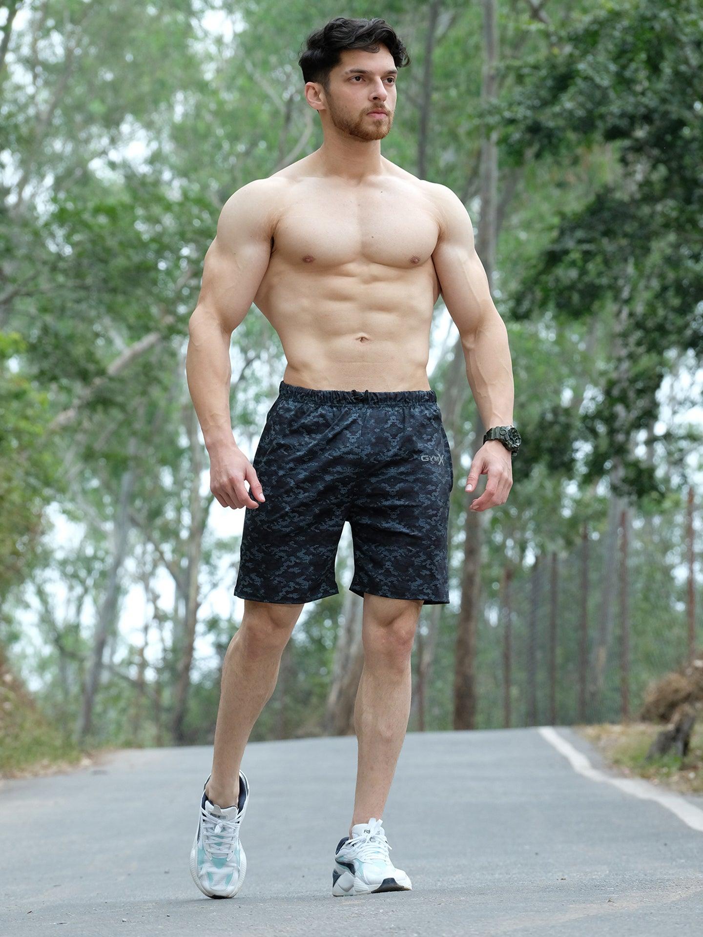 Freeze Blue Camo GymX Shorts - Sale - GymX