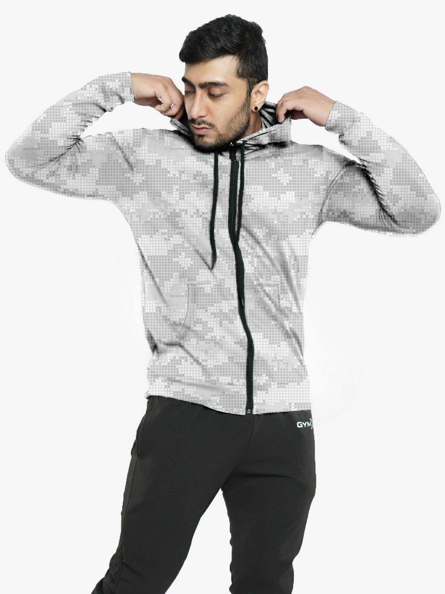White Pixel GymX Hoodie - Sale - GymX