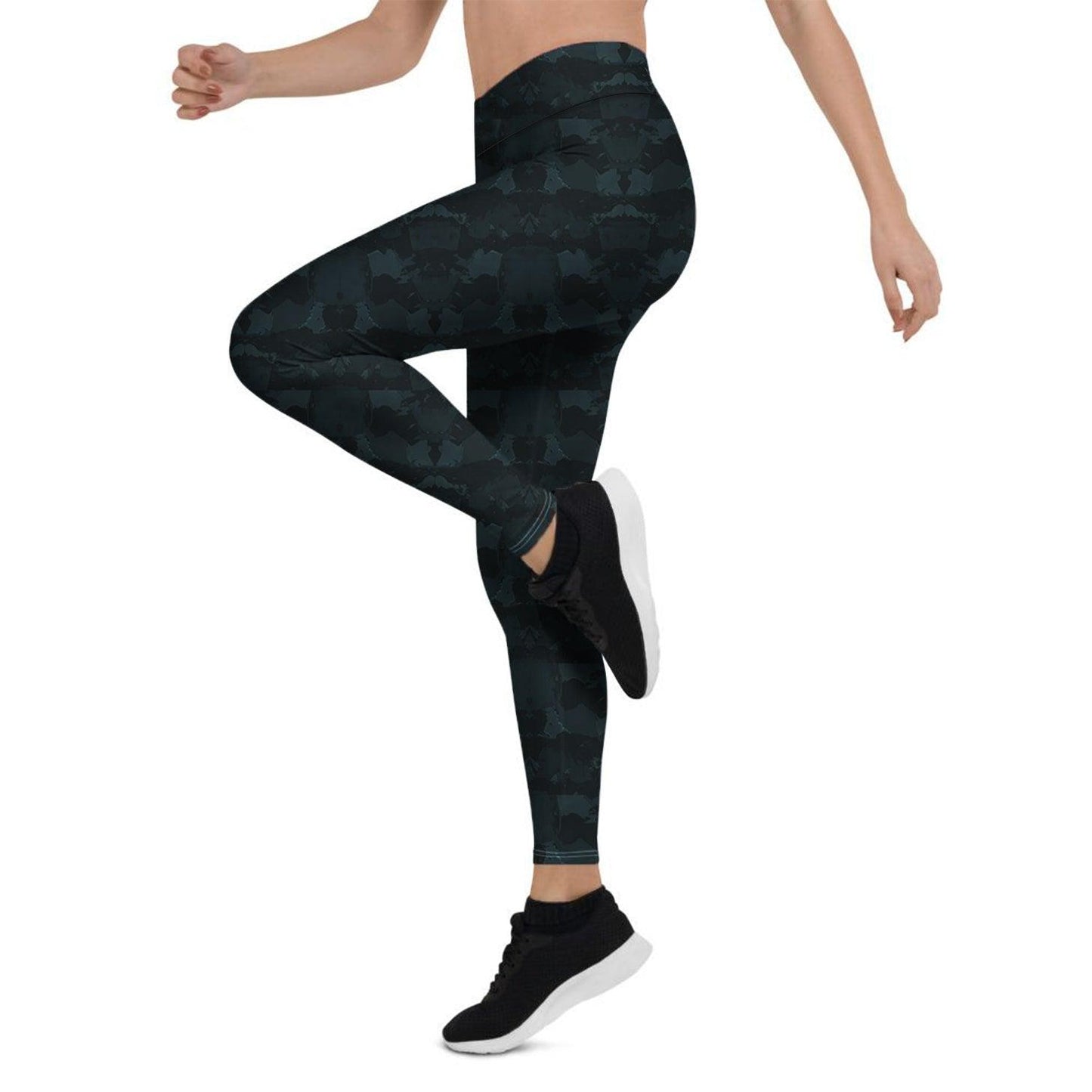 Space Blue Camo Leggings Sale - GymX