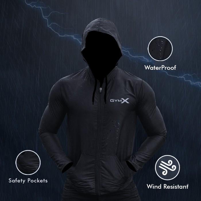 Thunder Black Waterproof Jacket (Rain Wear) - Sale - GymX