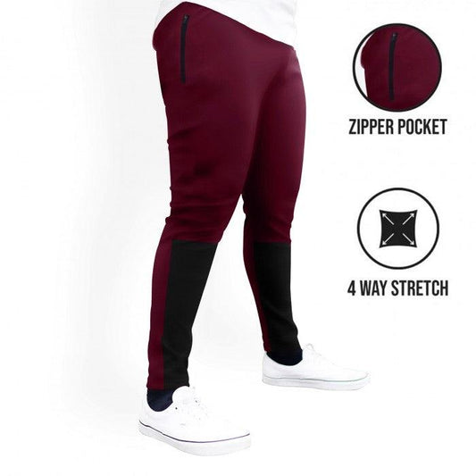 Performance Bottoms- Deep Wine Maroon (4 Way Stretch)- Sale - GymX