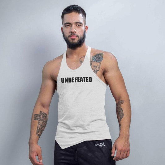 GymX White Undefeated Stringer- Sale - GymX